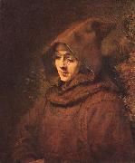 REMBRANDT Harmenszoon van Rijn Rembrandt son Titus, as a monk, Sweden oil painting reproduction